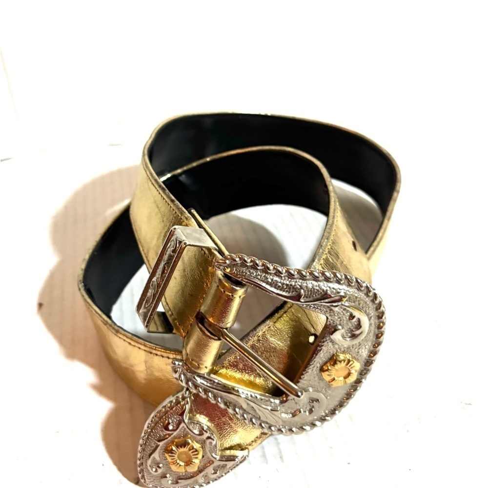 Handmade LG metallic gold and Silver Women's Belt